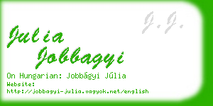 julia jobbagyi business card